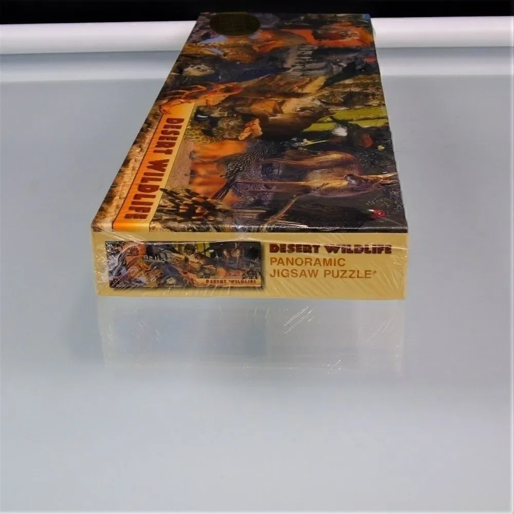 Desert Wildlife Jigsaw Panoramic Puzzle Vintage